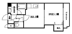 ラフィネT.M.1 1DKの間取図画像