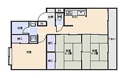 サテライトハイツ 3DKの間取図画像
