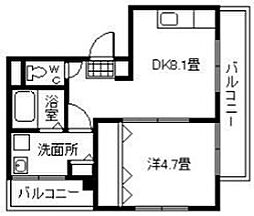 シャルマン・2 1LDKの間取図画像