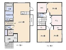 エスポワールマハロ 3LDKの間取図画像