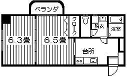 オーガスタ 2Kの間取図画像
