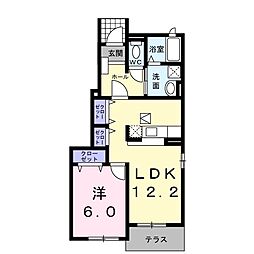 エテルノA.K.T1 1LDKの間取図画像