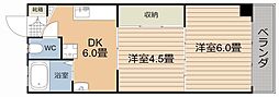 水溜ビル 2DKの間取図画像