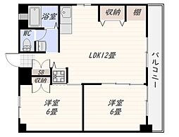 天翔ビル 2LDKの間取図画像