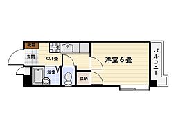 ビラヤマダ 1Kの間取図画像