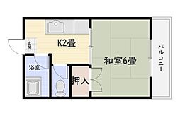 クリーンハイツ 1Kの間取図画像