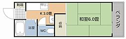 レジデンスきゅうの 1Kの間取図画像