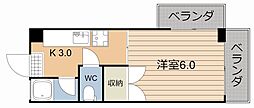エントピア下荒田 1Kの間取図画像