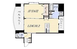 山吹壱番館 1LDKの間取図画像