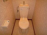 洋式トイレ、タオル掛け付いてます