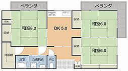 YYビル 3DKの間取図画像