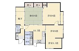 コーポ倉 4Kの間取図画像