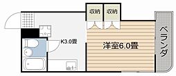 迫田ビル 1Kの間取図画像