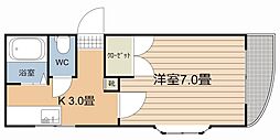 めまさビル 1Kの間取図画像