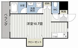 松島ハウス3 ワンルームの間取図画像