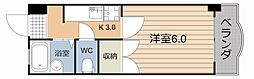 ヨーロピア高麗 1Kの間取図画像