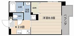 RichRiver壱番館 1Kの間取図画像