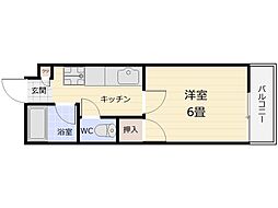 ビラヤマダ 1Kの間取図画像