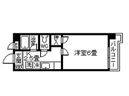 ビラヤマダ 1Kの間取図画像