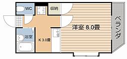 サザンコート下荒田 1Kの間取図画像