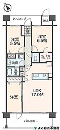 エルディア 3LDKの間取図画像