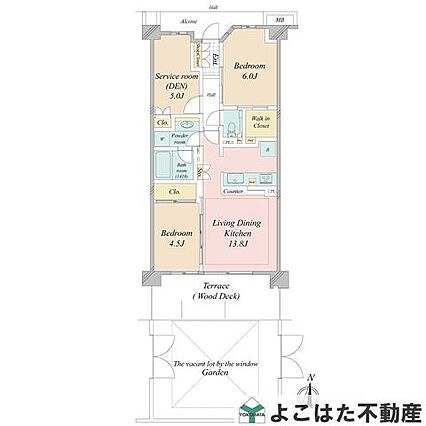 南向きのリビン...