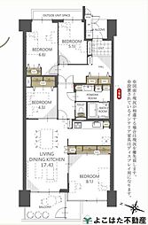 ビューステージ向陽台 4LDKの間取図画像