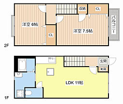ボヌール 2LDKの間取図画像