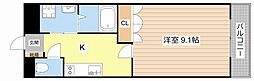 アルヴィサ 1Kの間取図画像