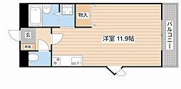 M'sティアラ ワンルームの間取図画像