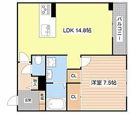 エクセルVI 1LDKの間取図画像