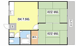 チハマハイツ 2DKの間取図画像