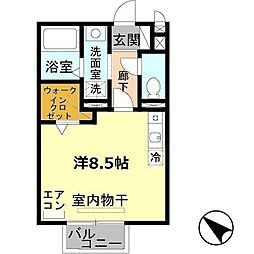 ATAGO ワンルームの間取図画像