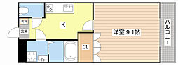 A&S守山1 1Kの間取図画像