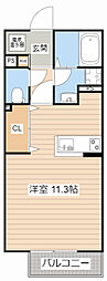 ハイツエイト3 ワンルームの間取図画像