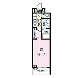 ジェルメコンフォート 1Kの間取図画像