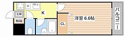 十一屋DOA 1Kの間取図画像
