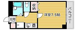 アーバンハイツ城北 1Kの間取図画像