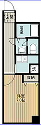 ロイヤル高槻 1Kの間取図画像