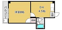 ハイツ88 1DKの間取図画像