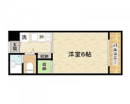 光栄ハイツ ワンルームの間取図画像