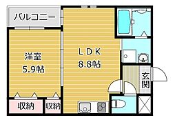 ウインドコート上本町 3階/301