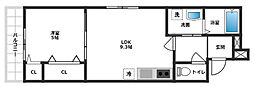 アイビーコート城南 1LDKの間取図画像
