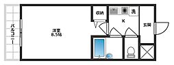 メゾンアイーシャ 1Kの間取図画像