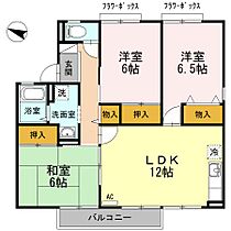 セジュール　D  ｜ 福岡県北九州市若松区畠田2丁目（賃貸アパート3LDK・2階・70.43㎡） その2