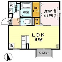 レスポワールII  ｜ 福岡県遠賀郡岡垣町野間南（賃貸アパート1LDK・2階・34.76㎡） その2