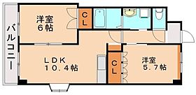 フォレストコージャック  ｜ 福岡県北九州市八幡西区上上津役1丁目（賃貸アパート2LDK・2階・51.30㎡） その2