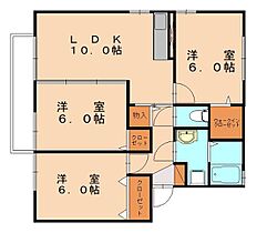 福岡県遠賀郡岡垣町中央台4丁目（賃貸アパート3LDK・1階・62.96㎡） その2