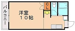 湯川山リゾートハイツ 1Kの間取図画像