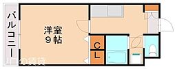 サクシード浅川 1Kの間取図画像